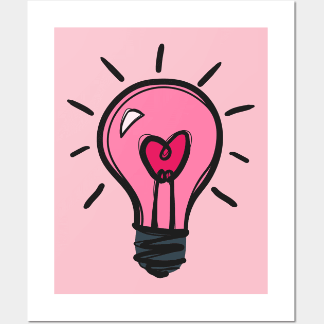 Love Bulb Wall Art by portraiteam